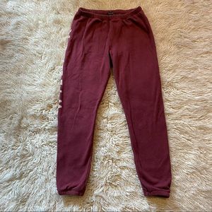 Wildfox maroon sweats